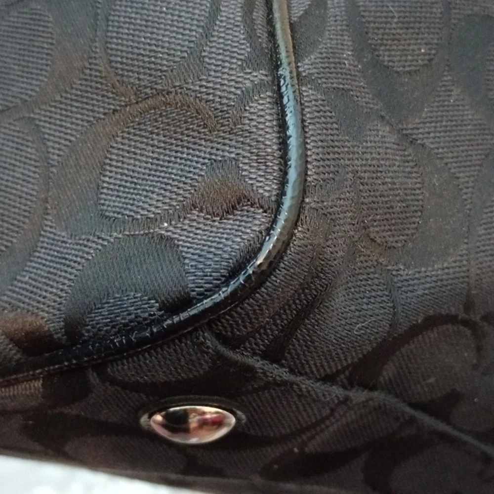 Coach Signature Stripe Python Satchel - Picture 5 of 11